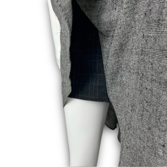 AMUR Uma Dress Wool Glen Plaid Puff Sleeve Asymmetrical Academia Preppy Career - Picture 8 of 16